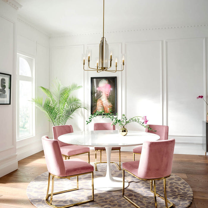Kichler 52411BNB Six Light Chandelier, Brushed Natural Brass