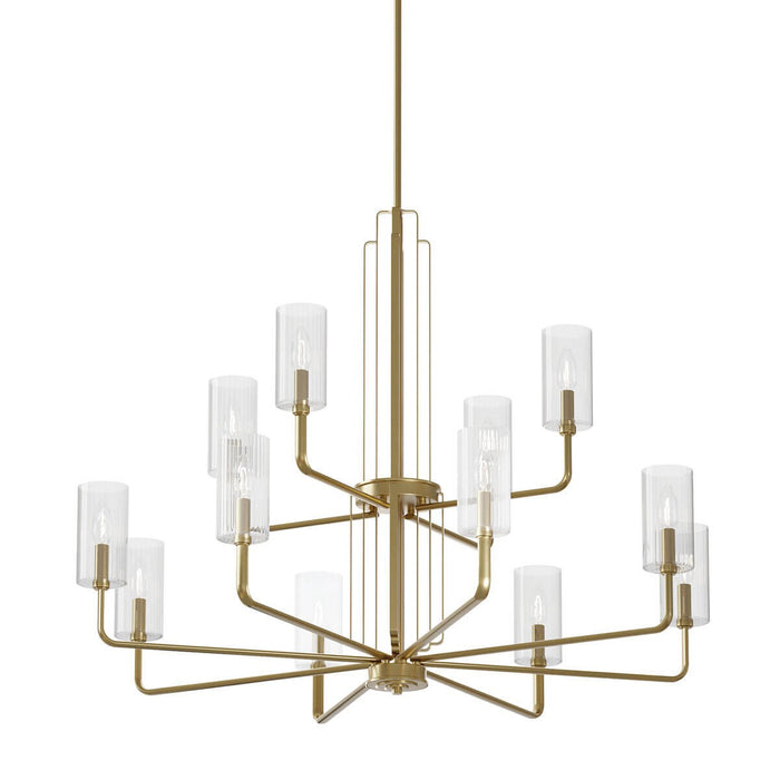 Kichler 52412BNB 12 Light Chandelier, Brushed Natural Brass