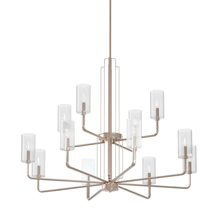 Kichler 52412PN 12 Light Chandelier, Polished Nickel