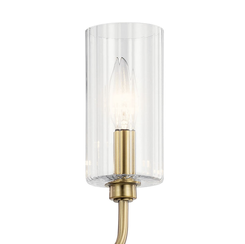 Kichler 52413BNB Ten Light Linear Chandelier, Brushed Natural Brass