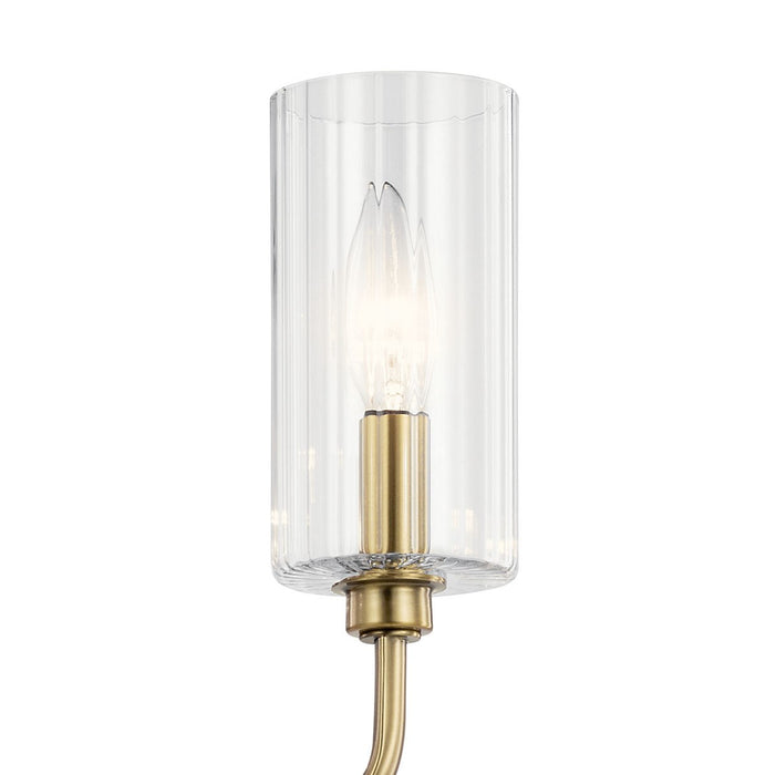 Kichler 52413BNB Ten Light Linear Chandelier, Brushed Natural Brass