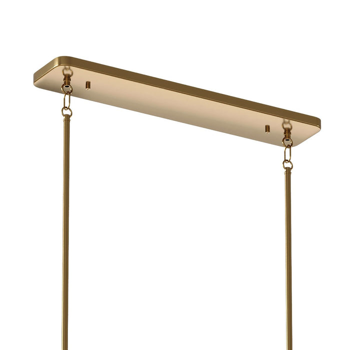 Kichler 52413BNB Ten Light Linear Chandelier, Brushed Natural Brass