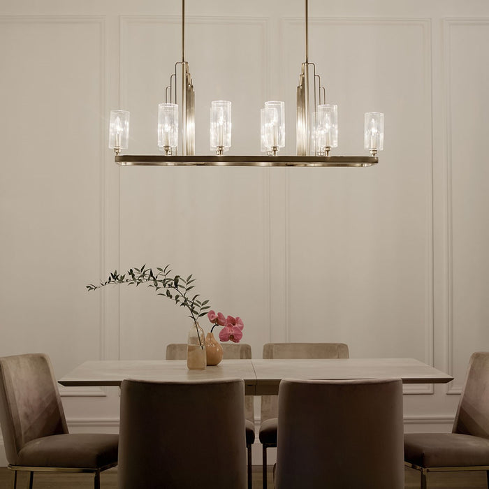 Kichler 52413BNB Ten Light Linear Chandelier, Brushed Natural Brass
