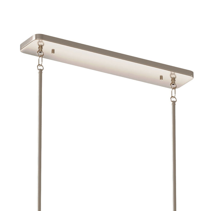 Kichler 52413PN Ten Light Linear Chandelier, Polished Nickel