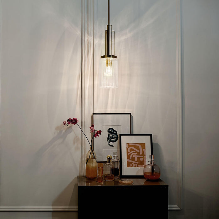 Kichler 52414BNB One Light Mini Pendant, Brushed Natural Brass