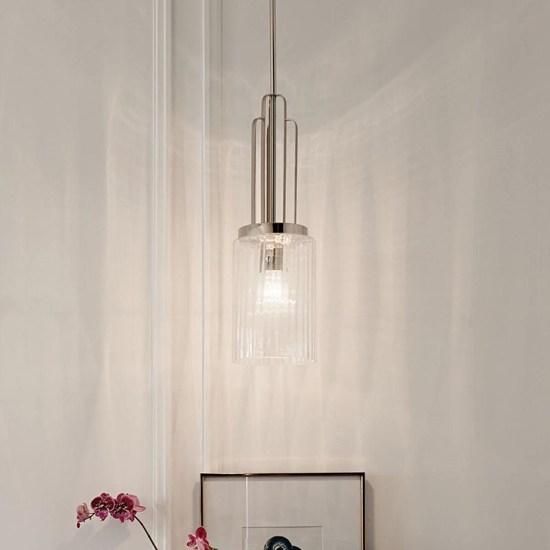 Kichler 52414PN One Light Mini Pendant, Polished Nickel