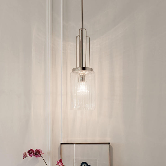Kichler 52414PN One Light Mini Pendant, Polished Nickel