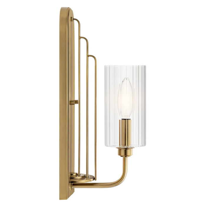 Kichler 52415BNB One Light Wall Sconce, Brushed Natural Brass