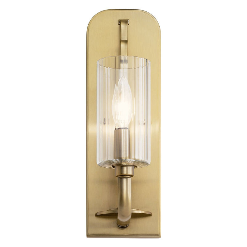 Kichler 52415BNB One Light Wall Sconce, Brushed Natural Brass
