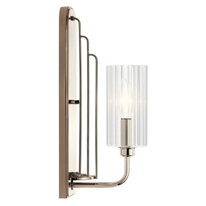 Kichler 52415PN One Light Wall Sconce, Polished Nickel