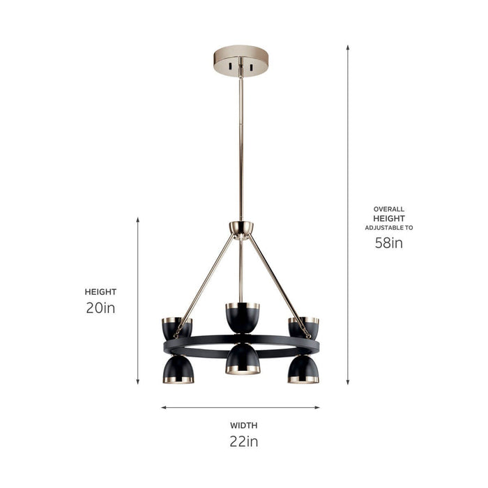 Kichler 52417BKLED LED Chandelier, Black