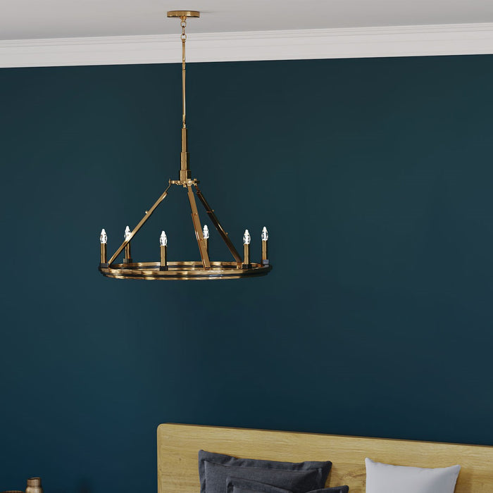 Kichler 52420BNB Six Light Chandelier, Brushed Natural Brass