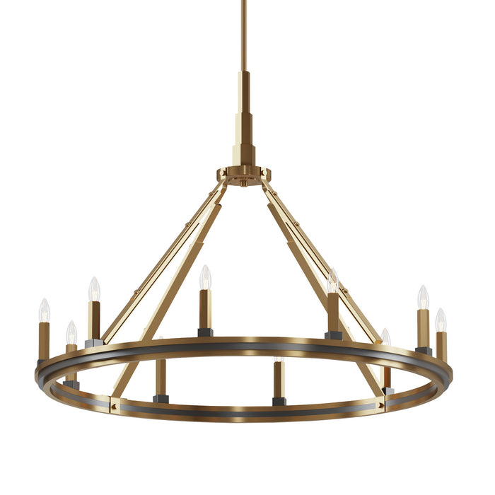 Kichler 52421BNB Ten Light Chandelier, Brushed Natural Brass