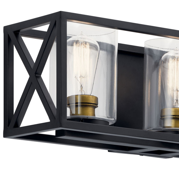 Kichler 55065BK Three Light Bath, Black