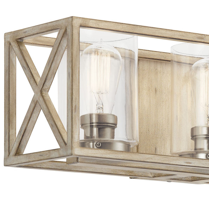 Kichler 55065DAW Three Light Bath, Distressed Antique White