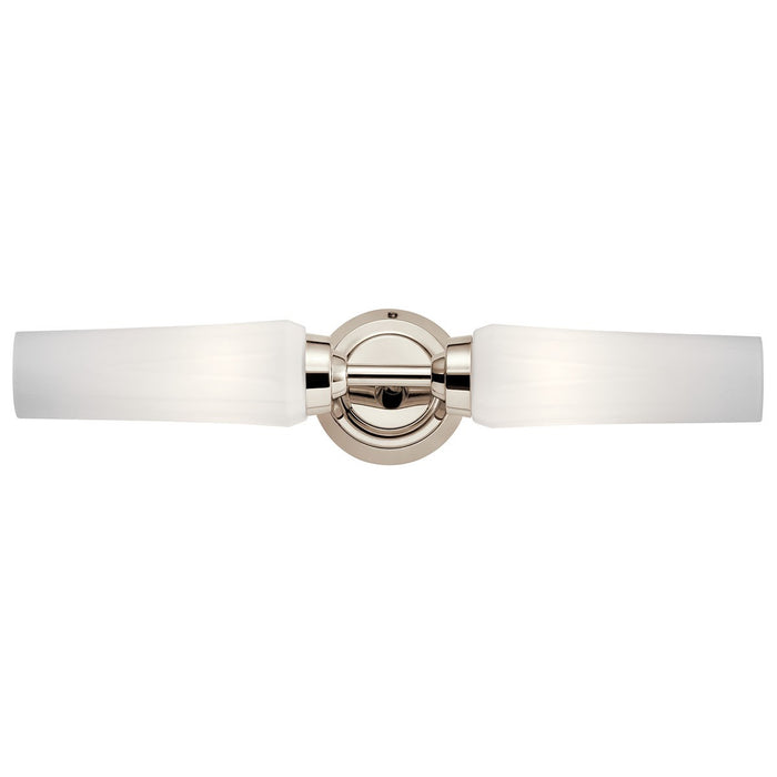 Kichler 55074PN Two Light Wall Sconce, Polished Nickel