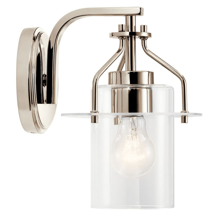 Kichler 55077PN One Light Wall Sconce, Polished Nickel