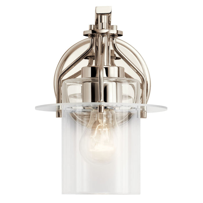 Kichler 55077PN One Light Wall Sconce, Polished Nickel