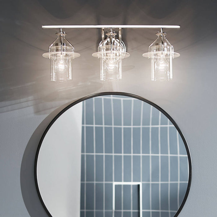 Kichler 55079PN Three Light Bath, Polished Nickel