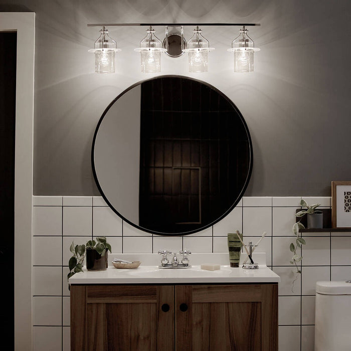 Kichler 55080PN Four Light Bath, Polished Nickel