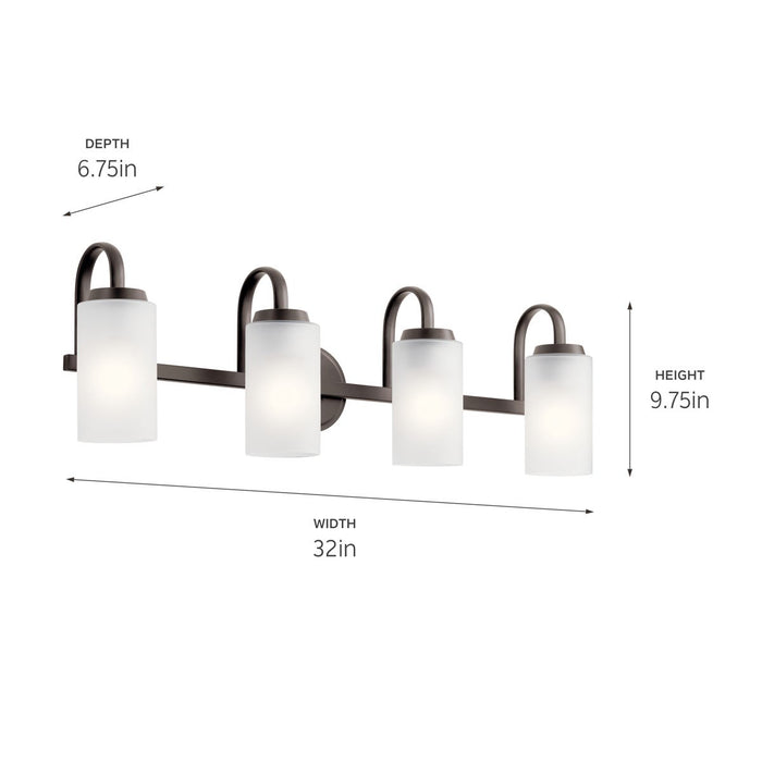Kichler 55088OZ Four Light Bath, Olde Bronze