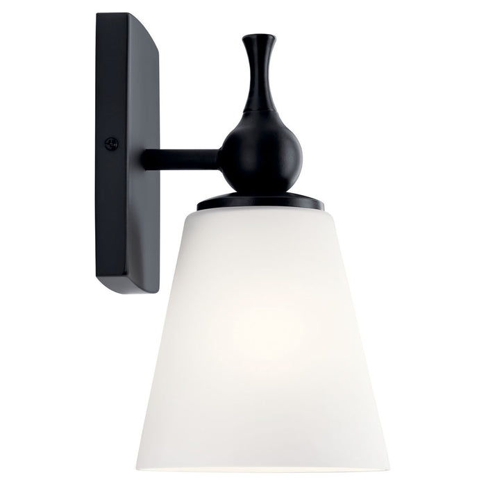 Kichler 55090BK One Light Wall Sconce, Polished Nickel