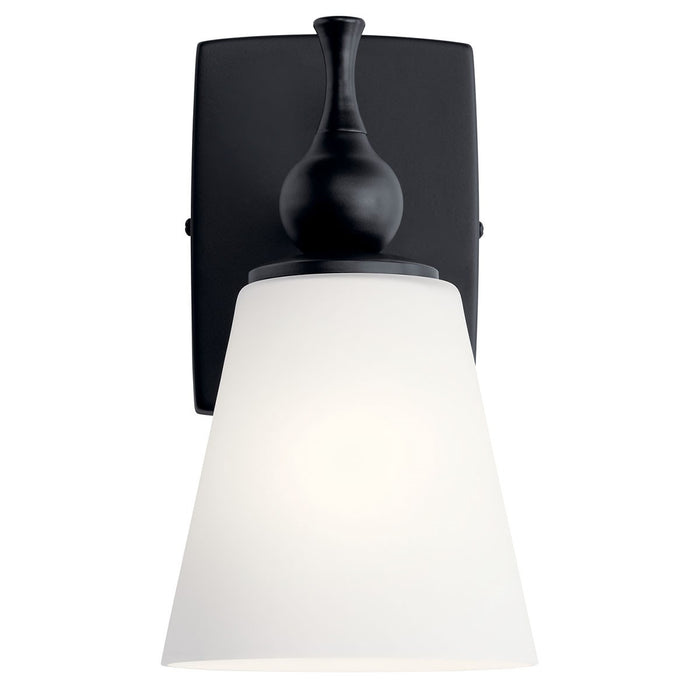 Kichler 55090BK One Light Wall Sconce, Polished Nickel