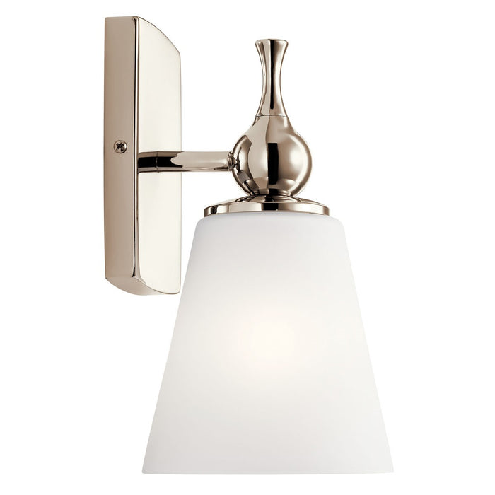 Kichler 55090PN One Light Wall Sconce, Polished Nickel