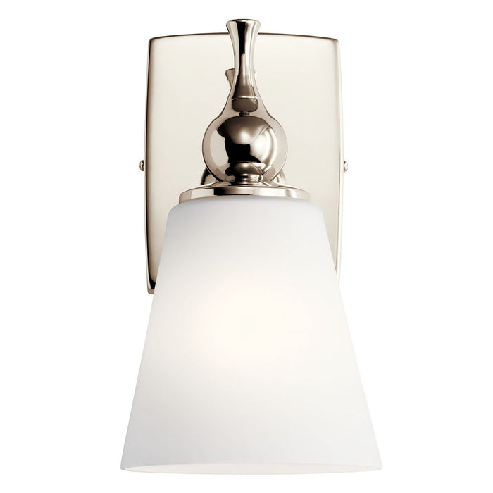 Kichler 55090PN One Light Wall Sconce, Polished Nickel