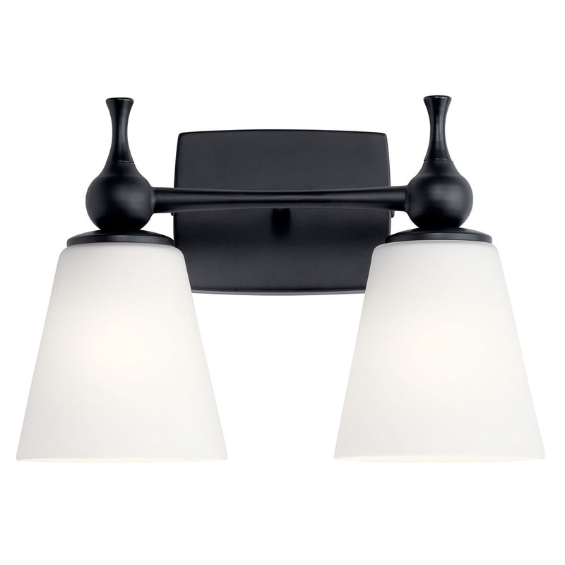 Kichler 55091BK Two Light Bath, Black