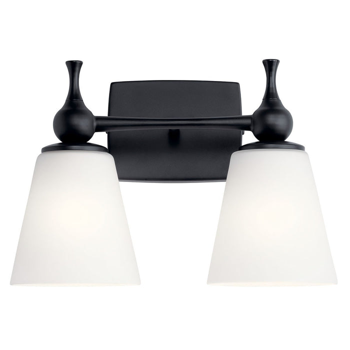 Kichler 55091BK Two Light Bath, Black