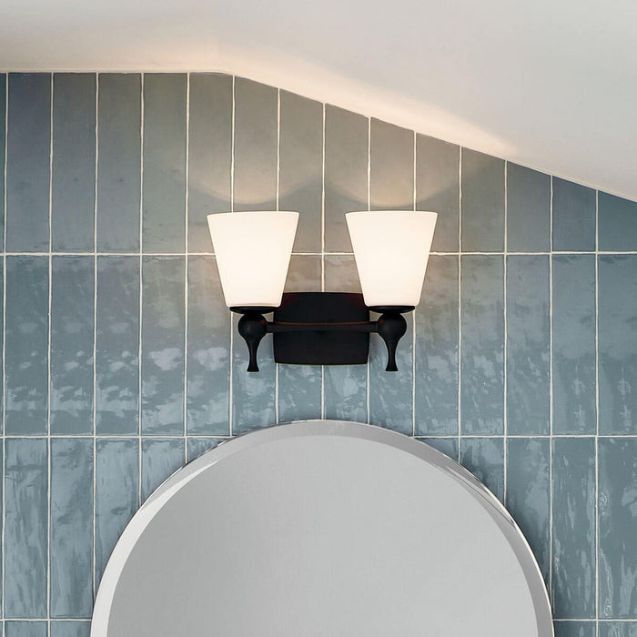 Kichler 55091BK Two Light Bath, Black