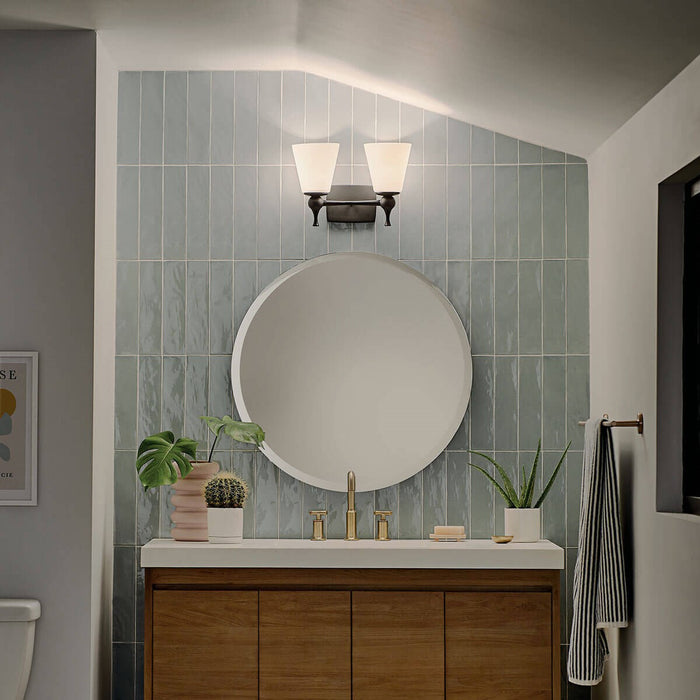 Kichler 55091BK Two Light Bath, Black