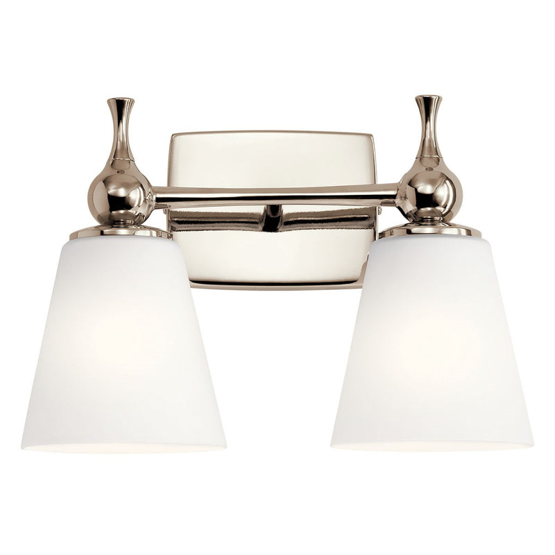 Kichler 55091PN Two Light Bath, Polished Nickel