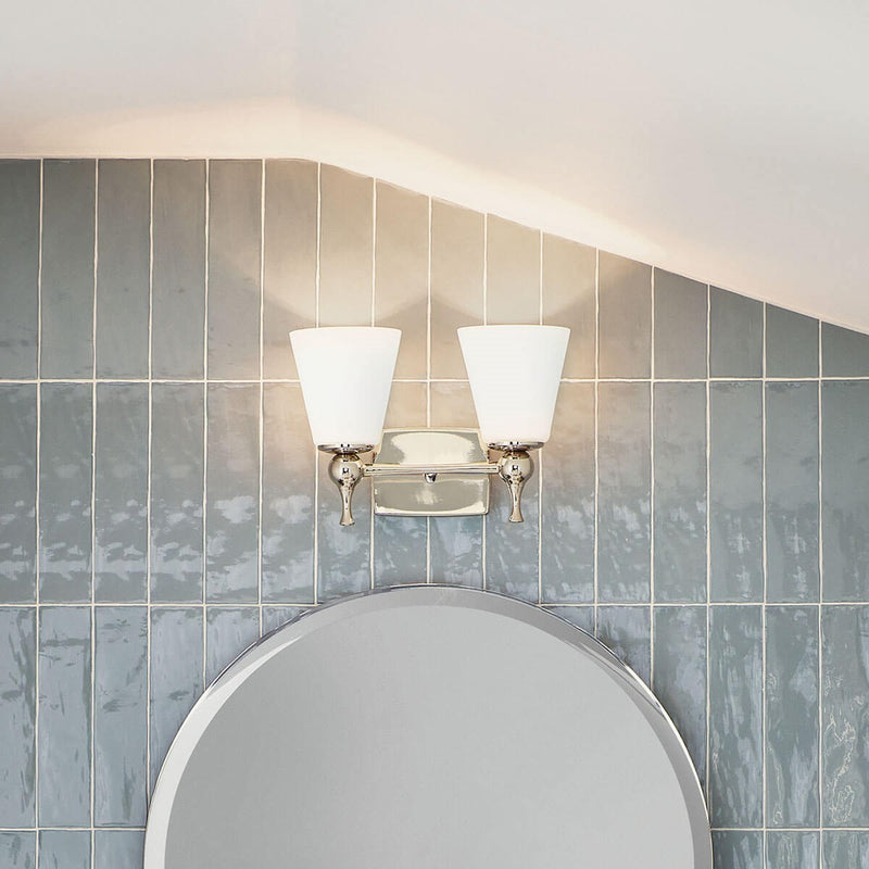 Kichler 55091PN Two Light Bath, Polished Nickel