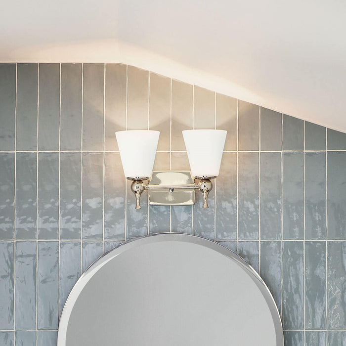Kichler 55091PN Two Light Bath, Polished Nickel