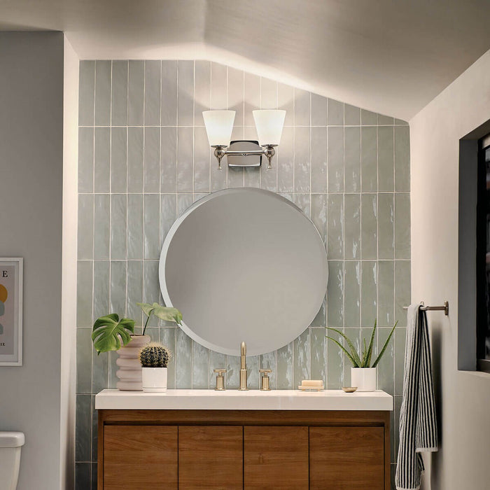 Kichler 55091PN Two Light Bath, Polished Nickel