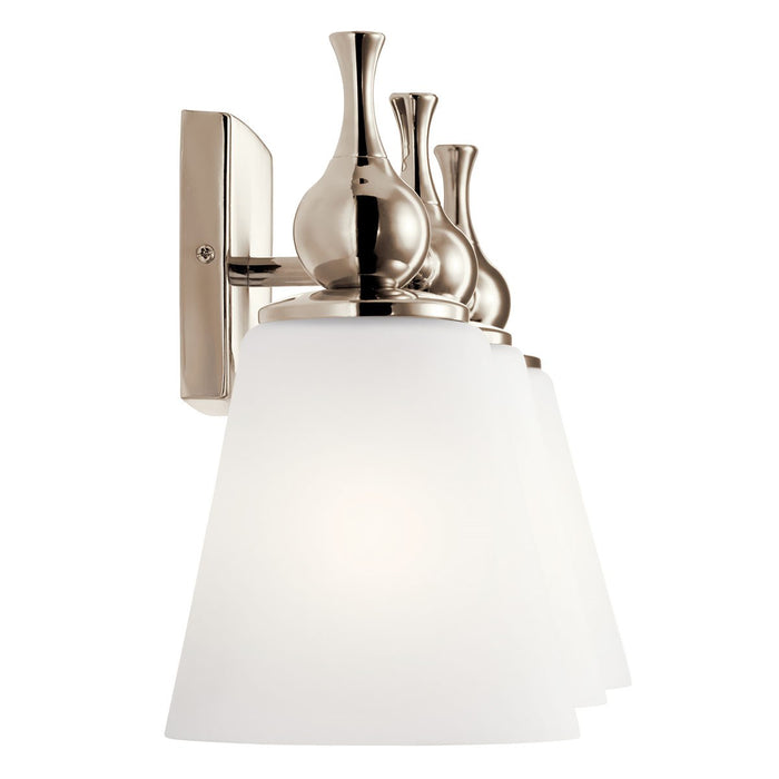 Kichler 55092PN Three Light Bath, Polished Nickel