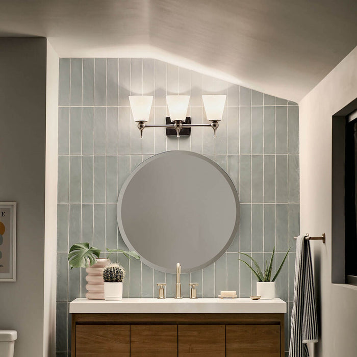Kichler 55092PN Three Light Bath, Polished Nickel