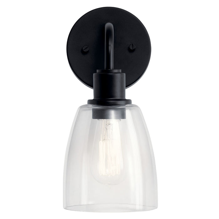 Kichler 55100BK One Light Wall Sconce, Black
