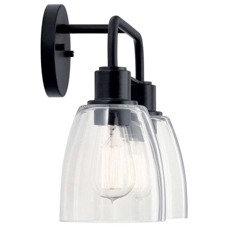 Kichler 55101BK Two Light Bath, Black