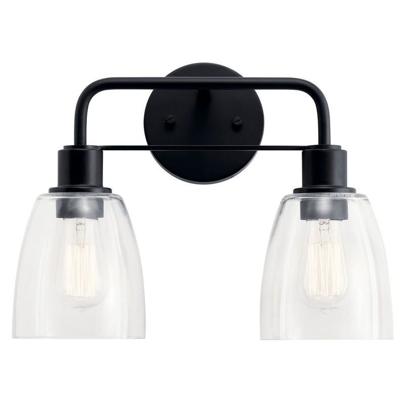 Kichler 55101BK Two Light Bath, Black
