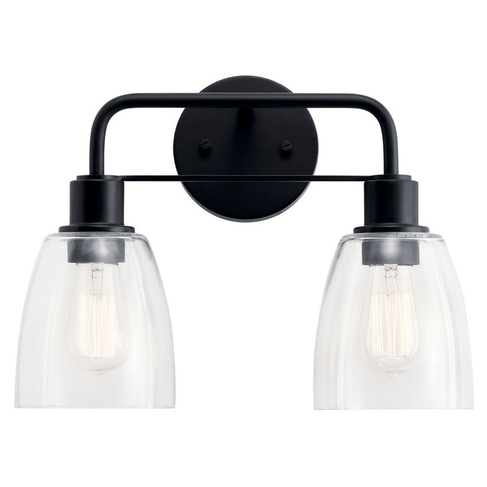 Kichler 55101BK Two Light Bath, Black