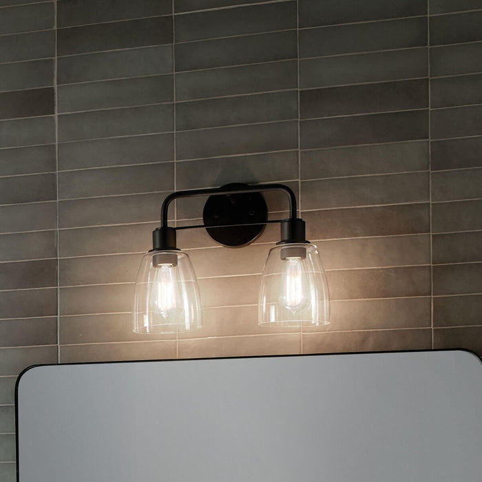 Kichler 55101BK Two Light Bath, Black
