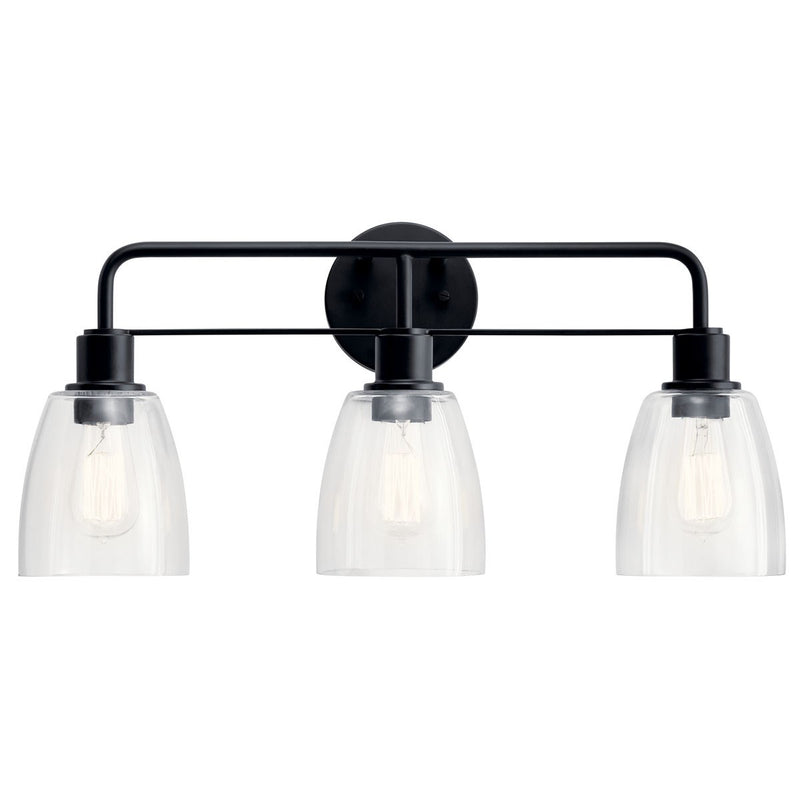 Kichler 55102BK Three Light Bath, Black