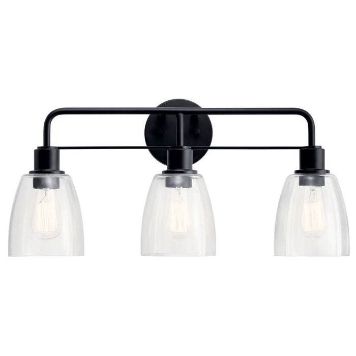 Kichler 55102BK Three Light Bath, Black