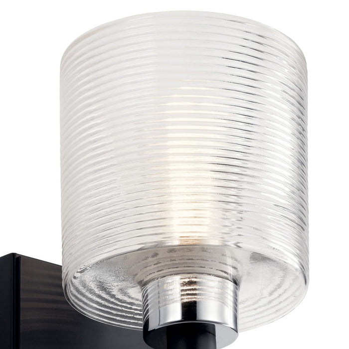 Kichler 55105BK One Light Wall Sconce, Black