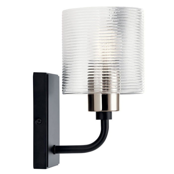 Kichler 55105BK One Light Wall Sconce, Black