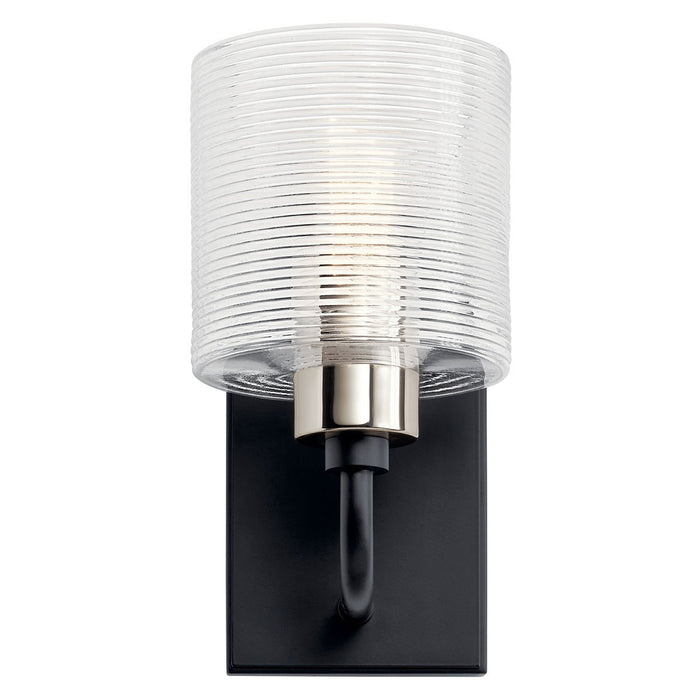 Kichler 55105BK One Light Wall Sconce, Black