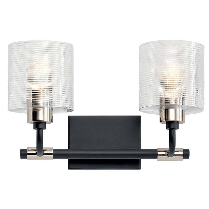 Kichler 55106BK Two Light Bath, Black